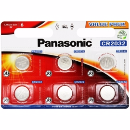 CR2032 3V Panasonic Lithium batteri 6 pak